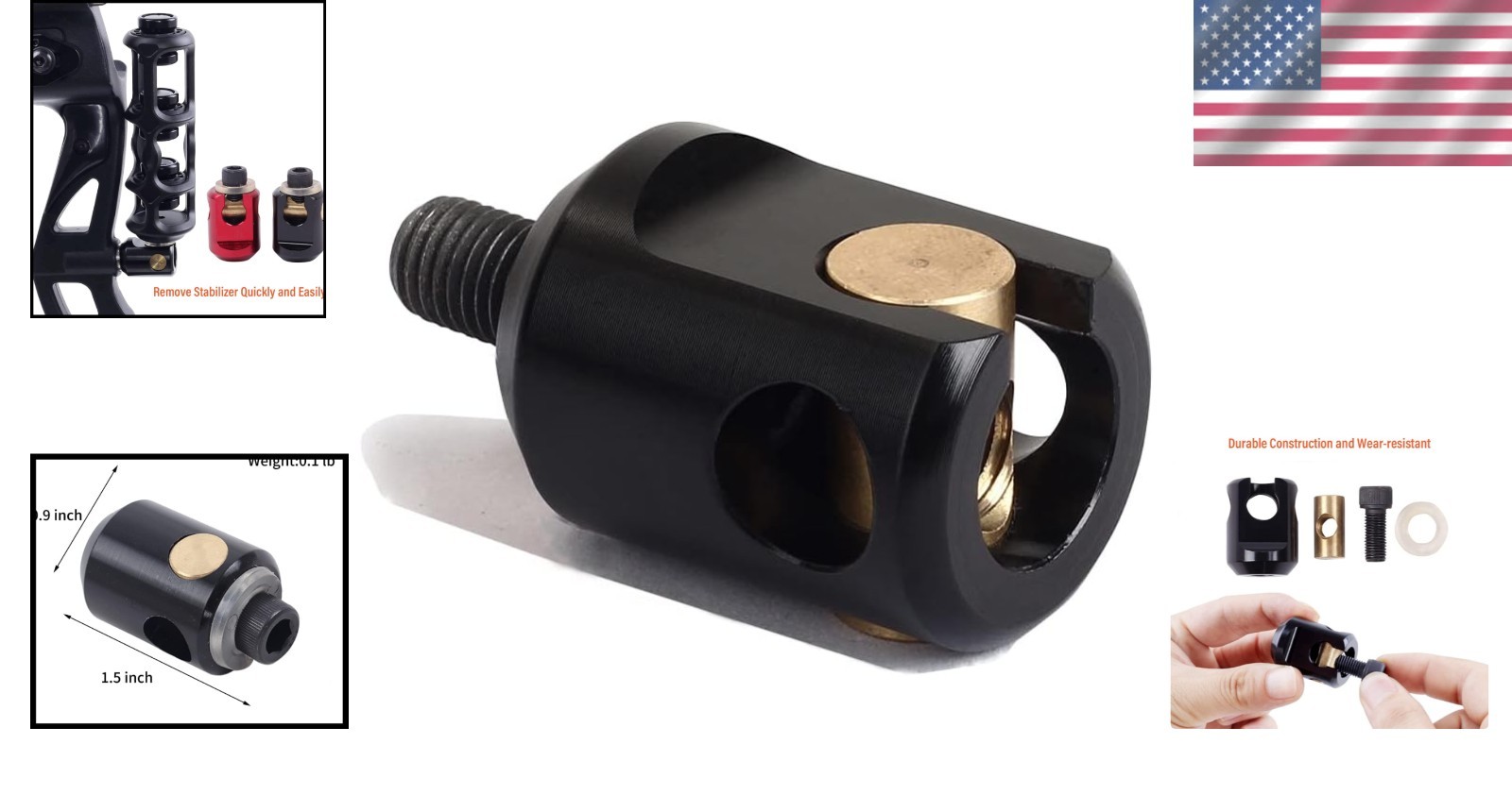 Archery Shock Absorber Connector - Adjustable Stabilizer