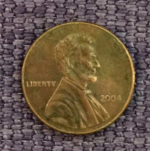 2004 P Lincoln penny, actual coin in picture free S/H