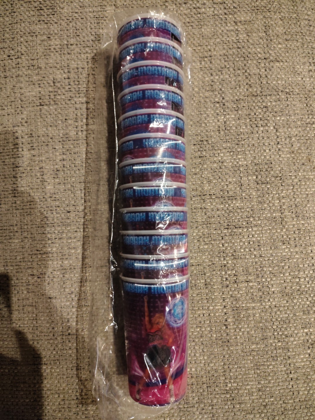 12 Hannah Montana Miley Cyrus Holographic Hologram Cups 2009 Disney Channel