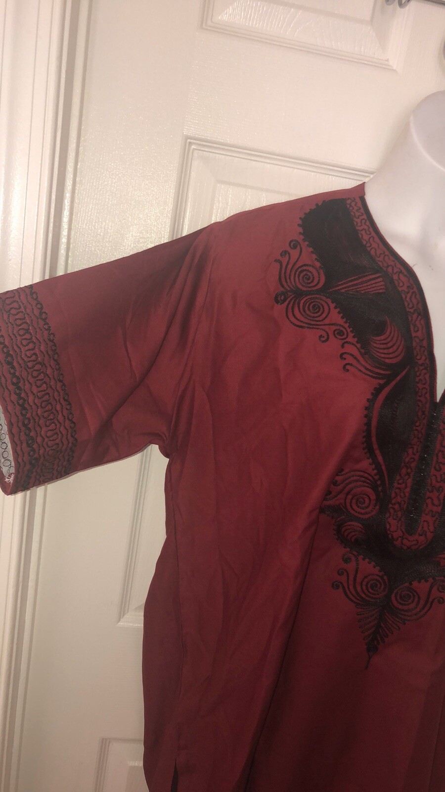 Preowned women’s 2pcs top and pant set wine/black