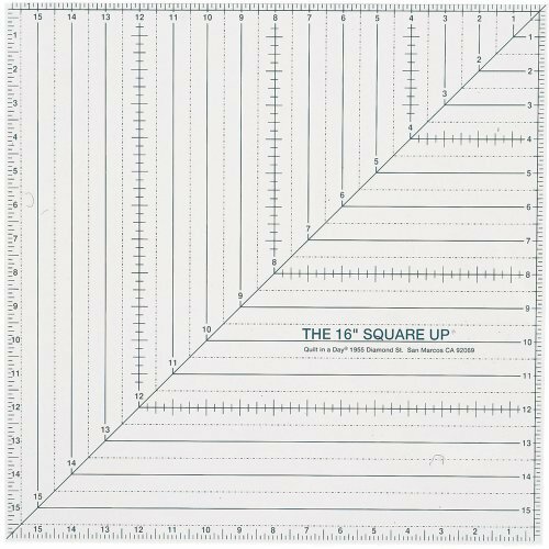 Quilt In A Day 16-Inch by 16-Inch Square Up Ruler