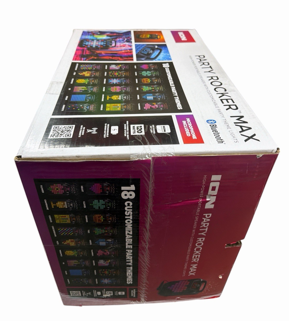 ION Audio Party Rocker Max Portable Bluetooth Karaoke Microphone Lights & Radio