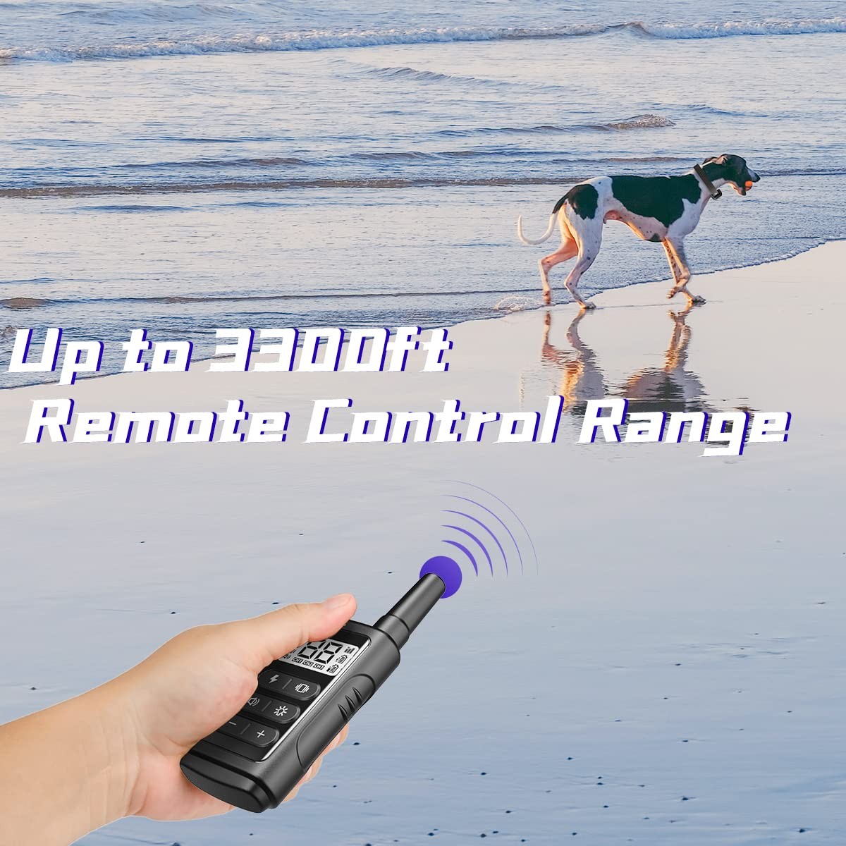 Electronic Training Collar Dog Collar with 3300Ft Remote Range 4 Training Mod...