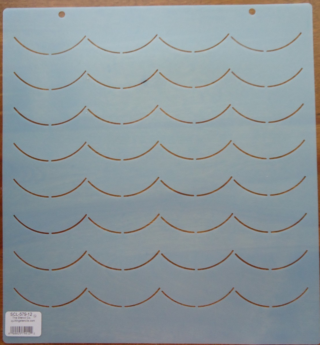 Stencil Quilting 12" Oceans Wave Bkgd SCL-579-12 The Stencil Co quilt stitch