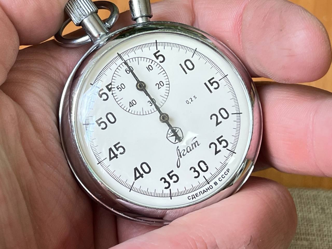Stopwatch AGAT Soviet Vintage, USSR Mechanical Competition Stopwatch