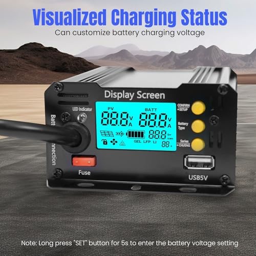 400W Boost MPPT Solar Charge Controller LCD Solar Panel Regulator LCD-400W