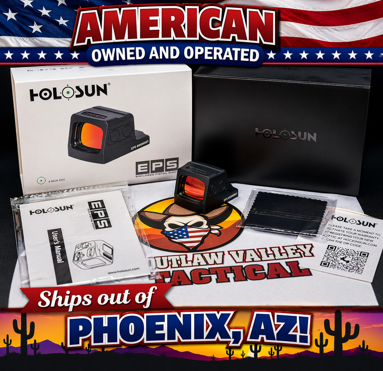 HOLOSUN EPS Carry 6 MOA Green Dot Sight - Black