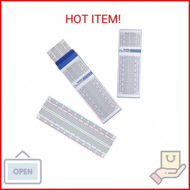 ELEGOO 3pcs Breadboard 830 Point Solderless Prototype PCB Board Kit for Arduino