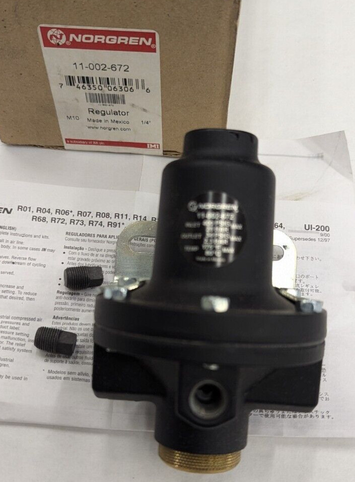 11-002-672 NEW NORGREN Pressure Regulator For Truck Lift Axles Preset 34 PSI