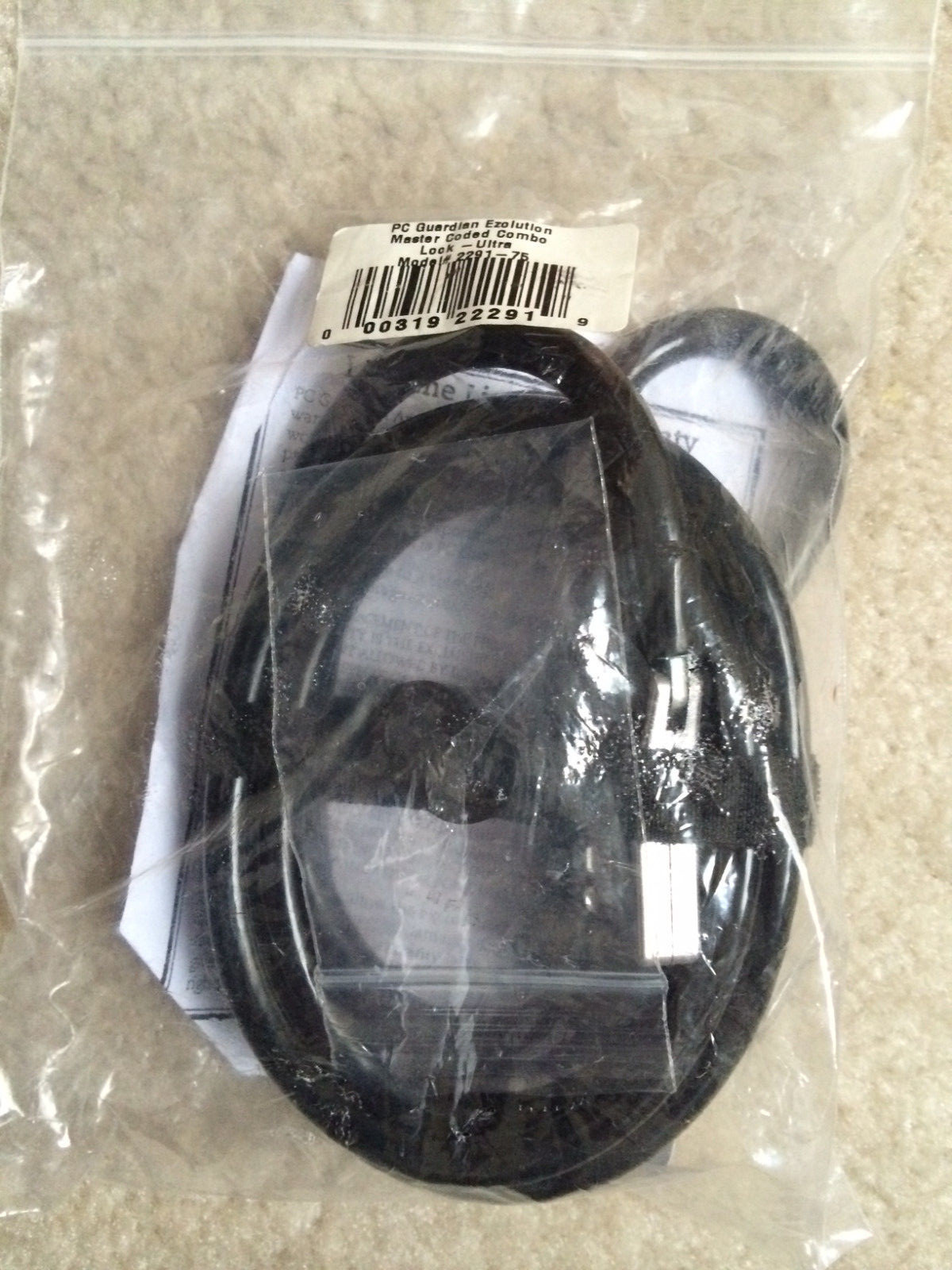 PC GUARDIAN Ezolution Master Coded Combo LAPTOP CABLE LOCK #2291-75