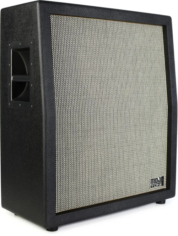 Mojotone British Lite 212 Vertical Unloaded Speaker Cabinet - Black with Salt