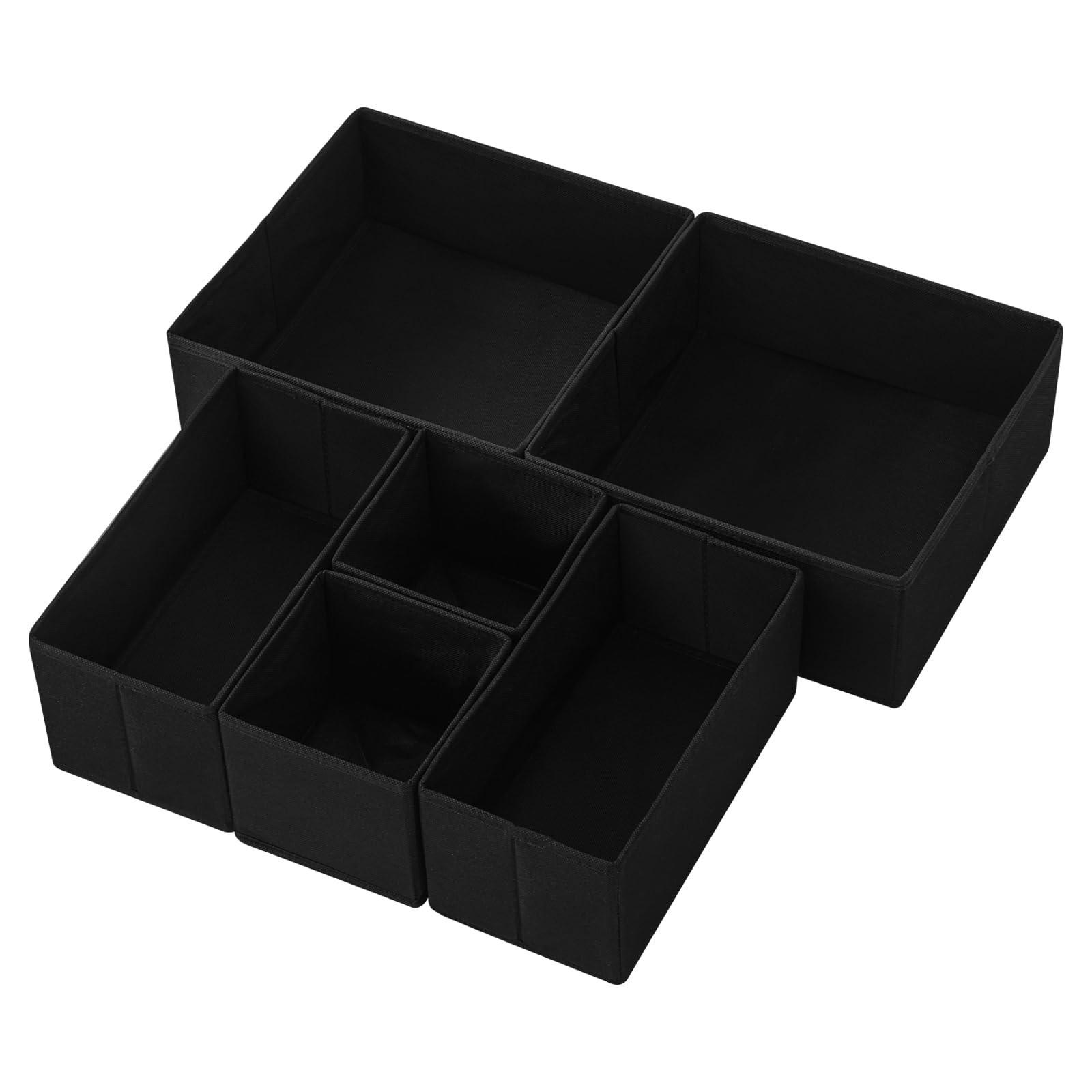 6 Pack Drawer Organizers for Clothing, Dresser Drawer Organizer Clothes, Fabr...
