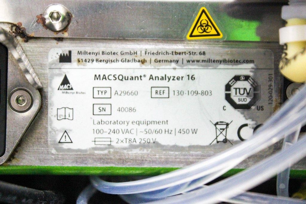 Macs Miltenyi Biotec MACSQuant Analyzer 16 Flow Cytometer, Good Con (3372913)