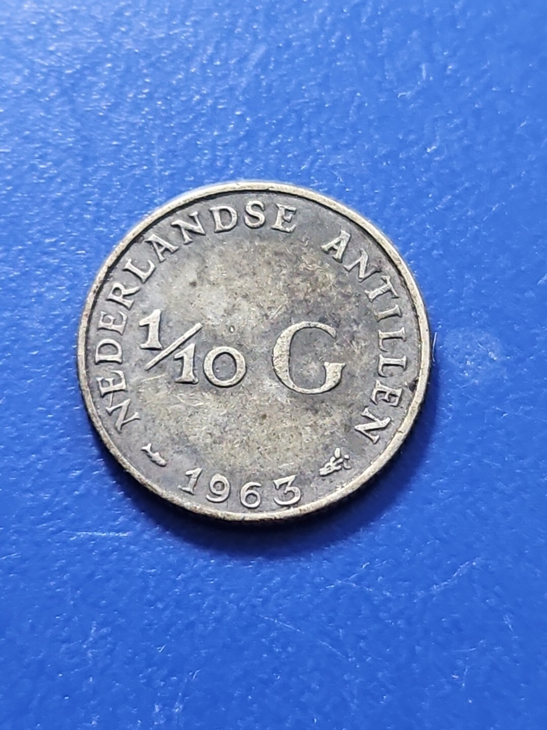 1963  Netherlands Antilles 1/10 Gulden Silver (KM.#3)