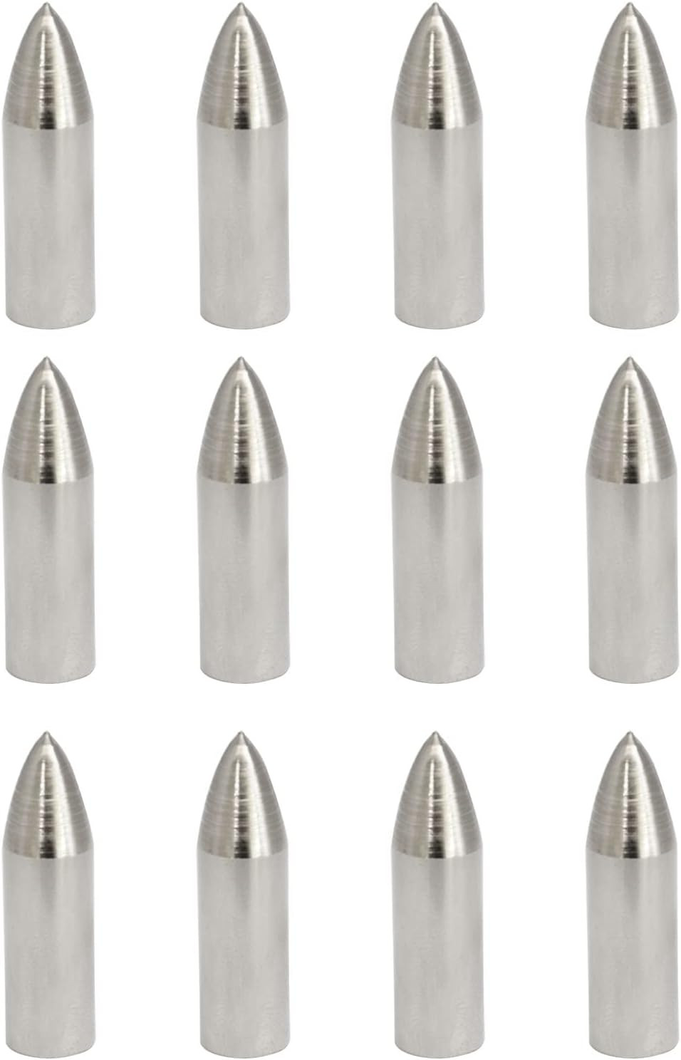 ZYAMY 12Pcs Field Tips Target Point Arrowhead Arrow Heads 100 Grain Glue on Targ