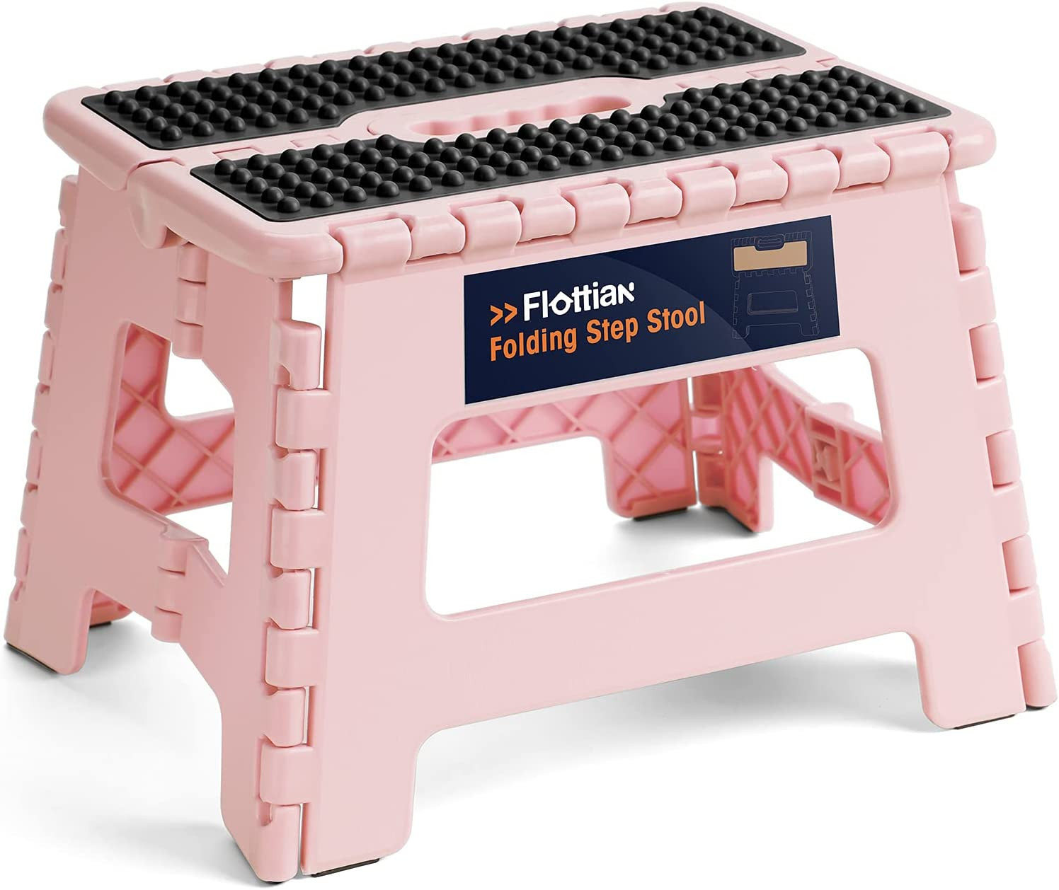 Flottian 9" Folding Step Stool for Adults and Kids Holds up to 300 Lbs,Non-Slip