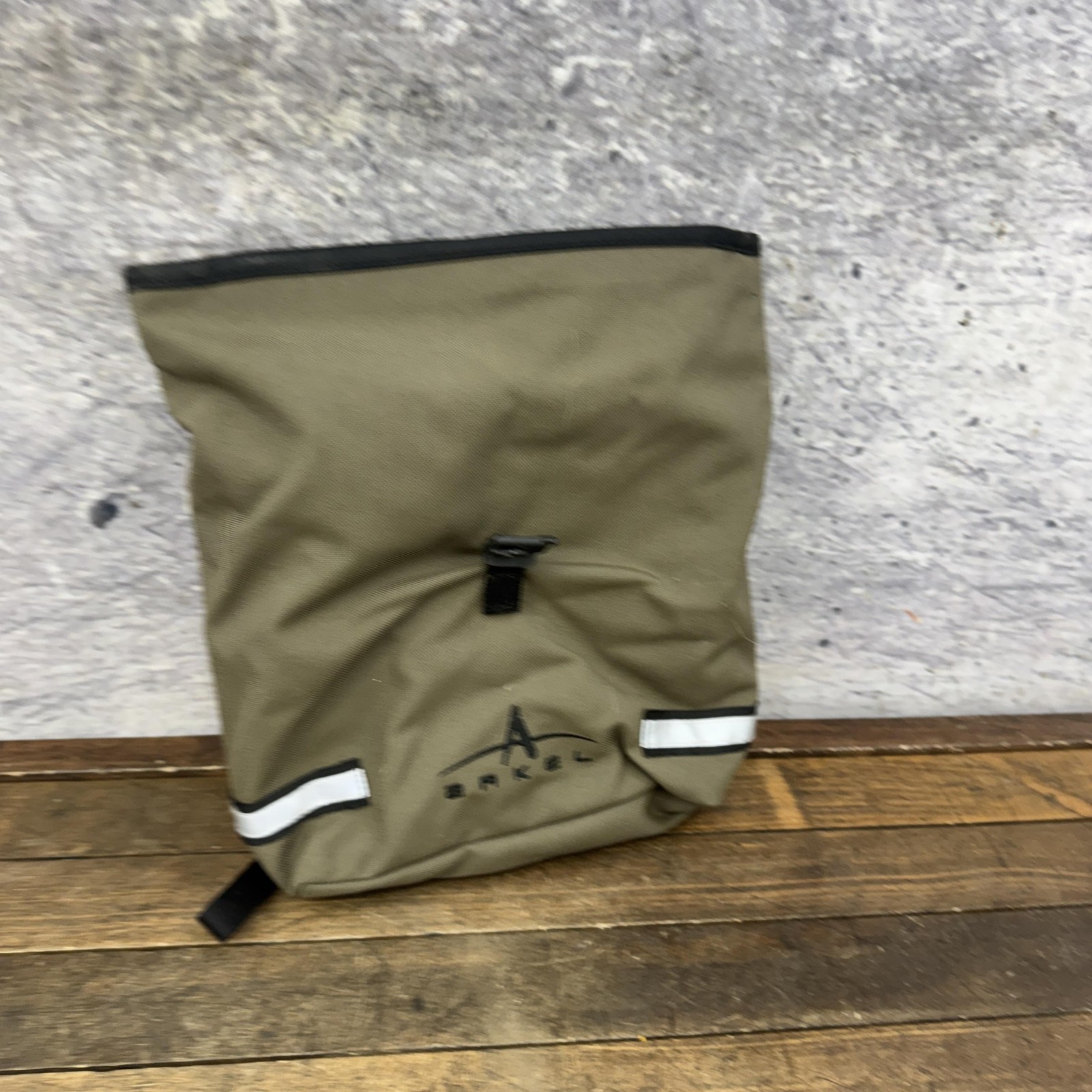Arkel Single Pannier Bag Medium Green Cordura Reflective Canada 10L 195g Bike