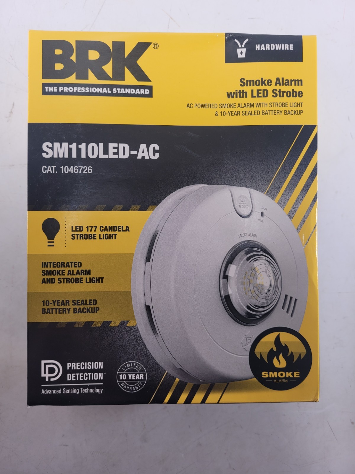 First Alert BRK SM110LED-AC Hardwire Smoke Detector Alarm LED Strobe Light