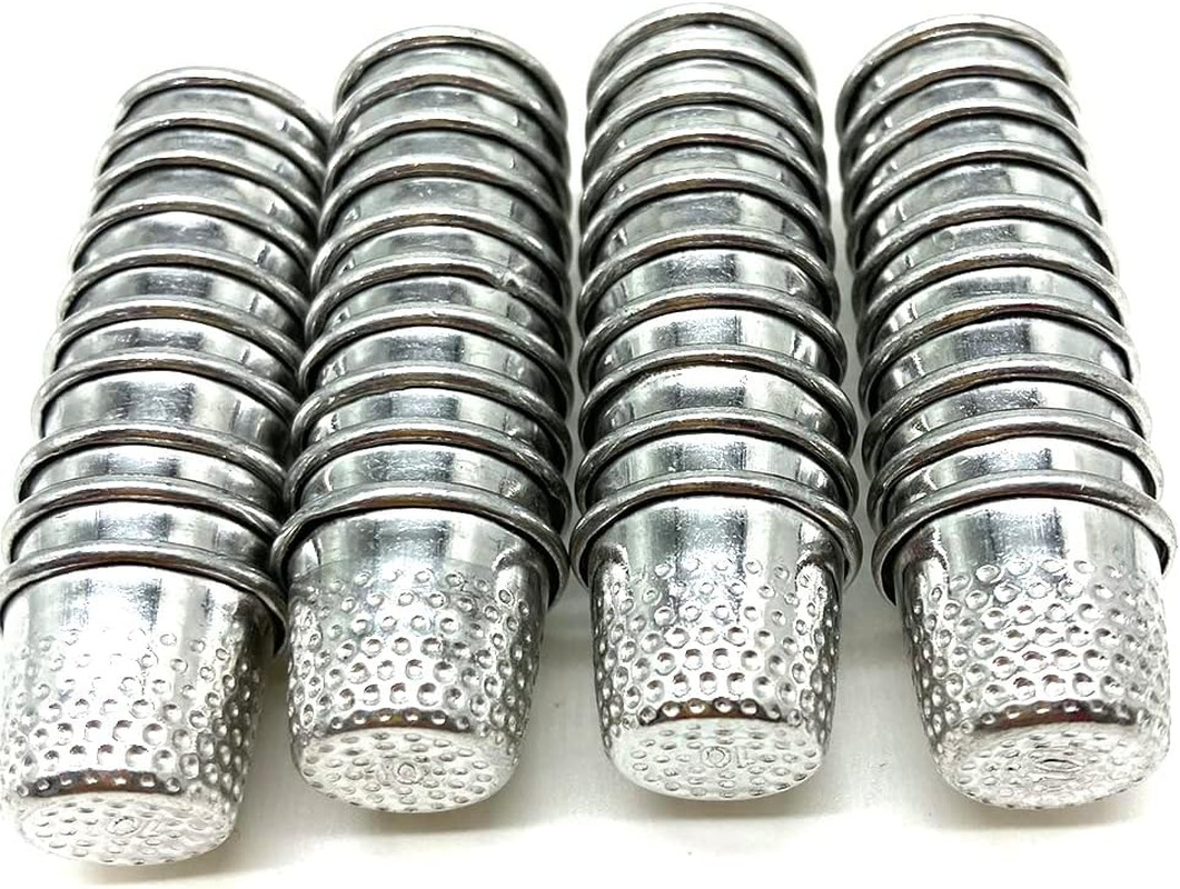 40Pcs Silver Sewing Thimbles Sewing Quilting Metal Thimbles DIY Craft Finger Pro