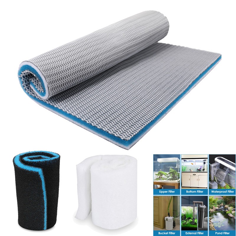 8D Aquarium Filter Media 8-Layer Filter Pads Bio Sponge Foam for Fish Tank Pond
