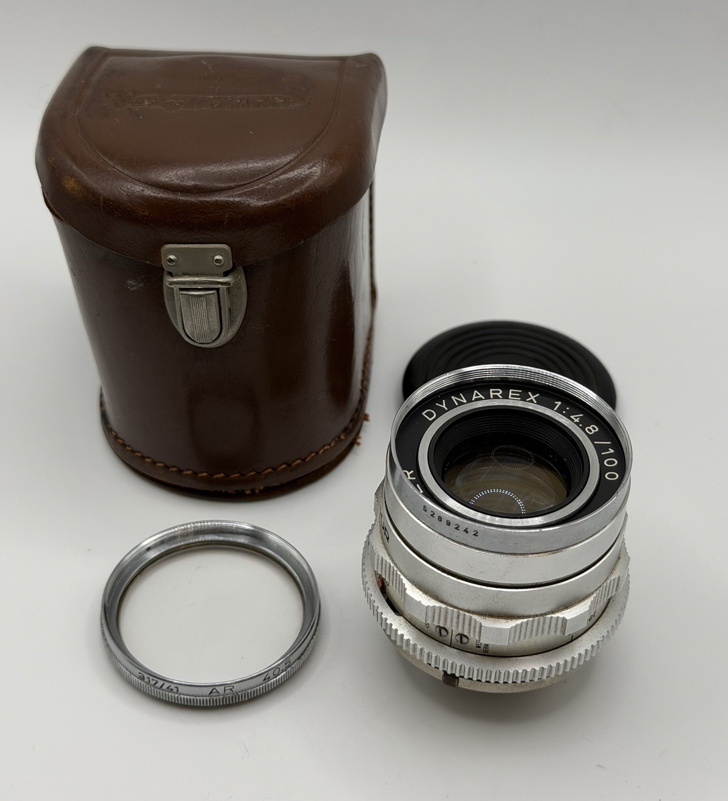Voigtlander Dynarex 1:4.8/100 Camera Lens Bessamatic Ultramatic w/ Case & Filter