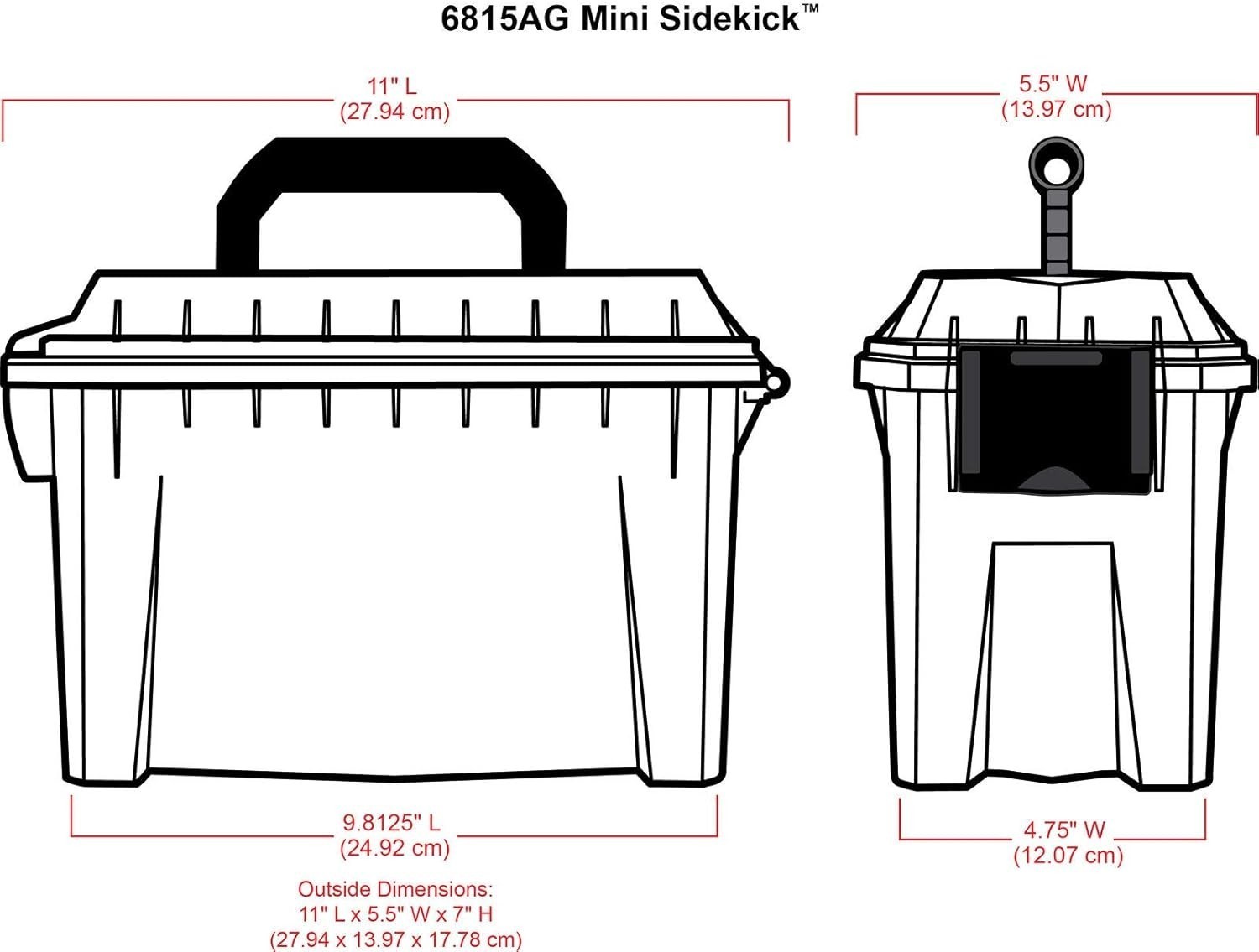Mini Sidekick Carrying Case Portable Art & Craft Organizer W/ Handle [1]