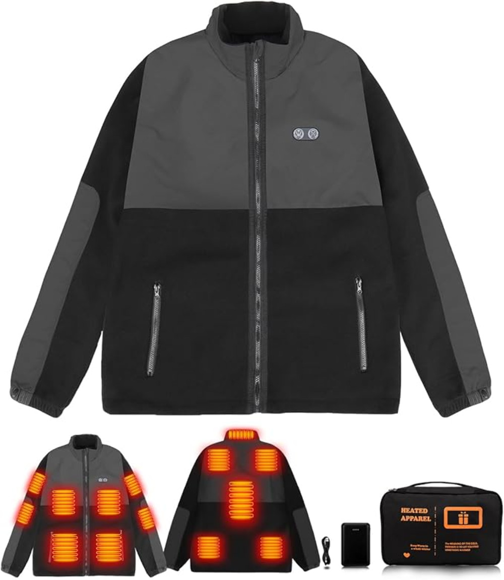 Heated Jacket Medium - Fleece Heated Coat for Men & Women 7.4V (No Battery Inclu