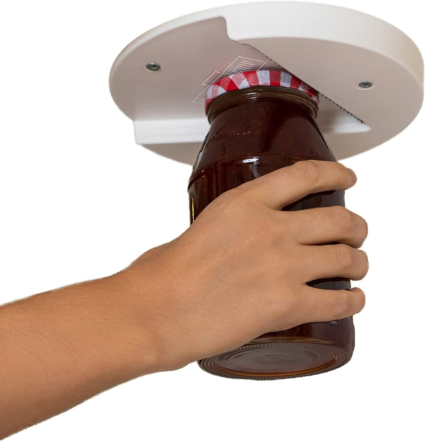 The Grip JAR LID OPENER GRIPPER Seniors w/ Arthritis ~ Under Cabinet Counter