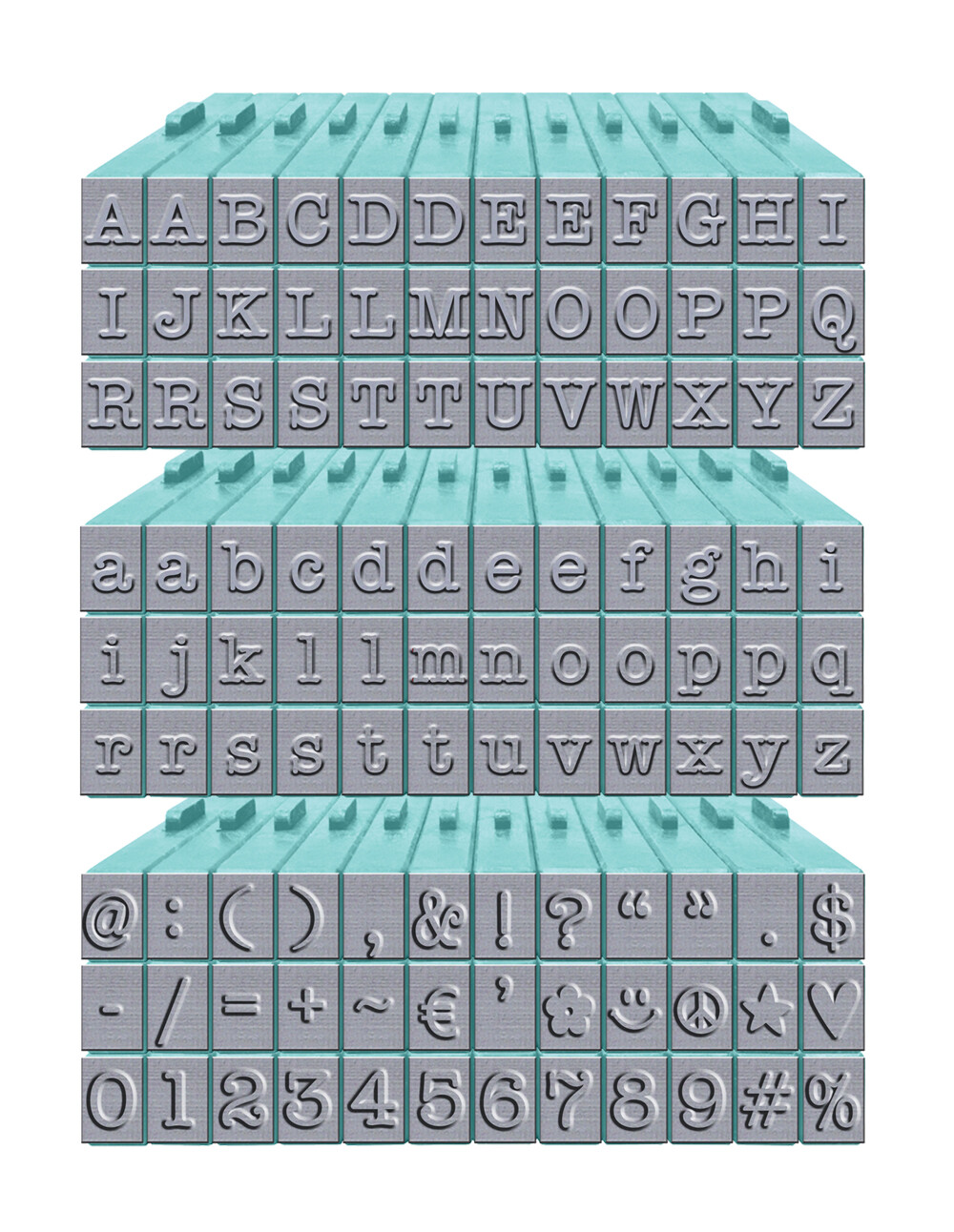 Alphabet - Attachable - Letters Medium 108 Piece American Typewriter PEGZ Bundle