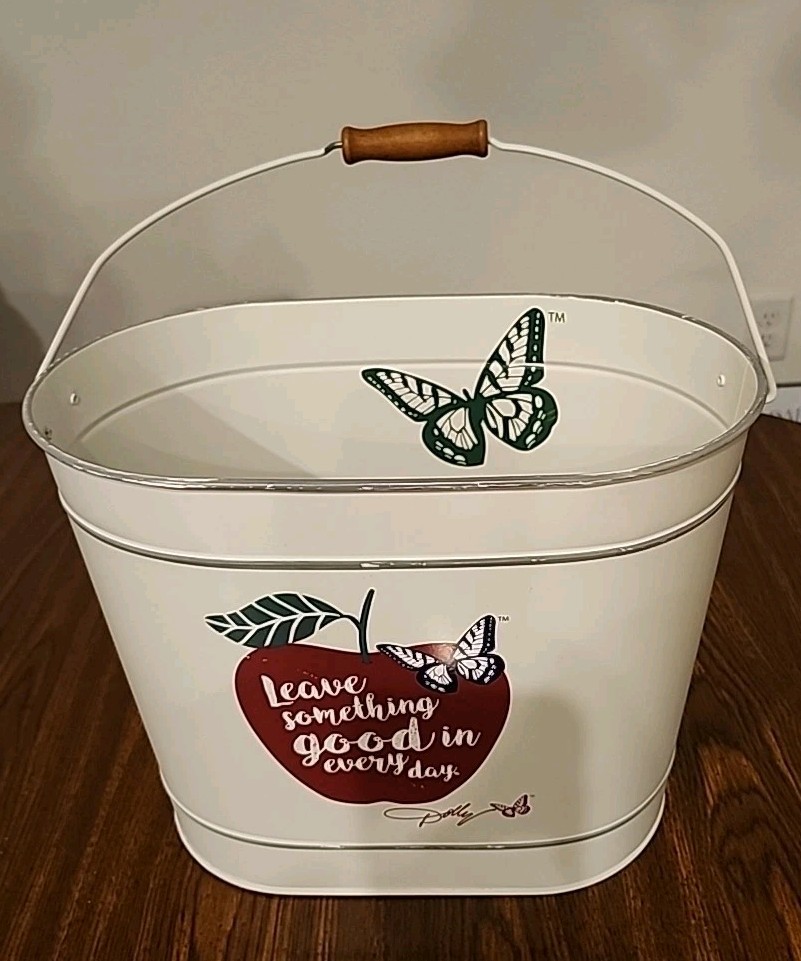 Dolly Parton Metal Apple Bucket Basket Pail Planter Ice Bucket VGUC