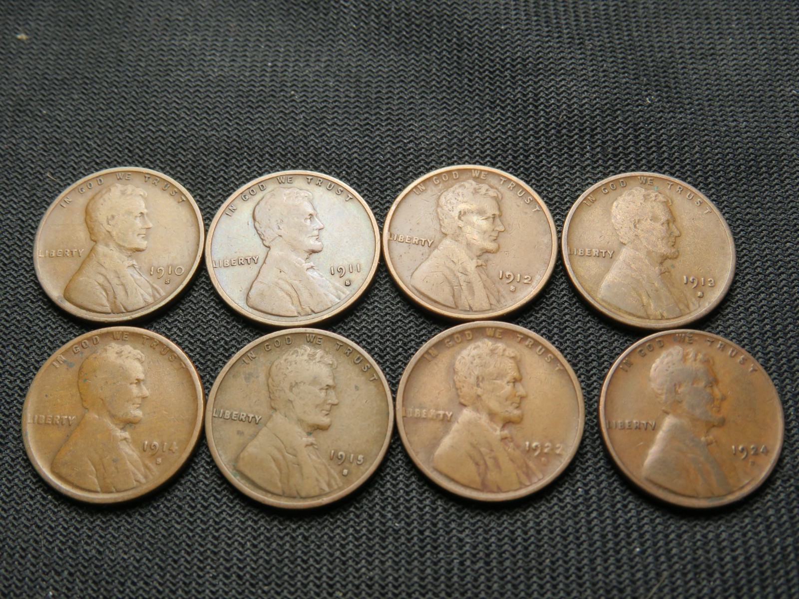 1910 S 1911 S 1912 S 1913 S 1914 S 1915 S 1922 D 1924 D  Lincoln Wheat Semi Keys
