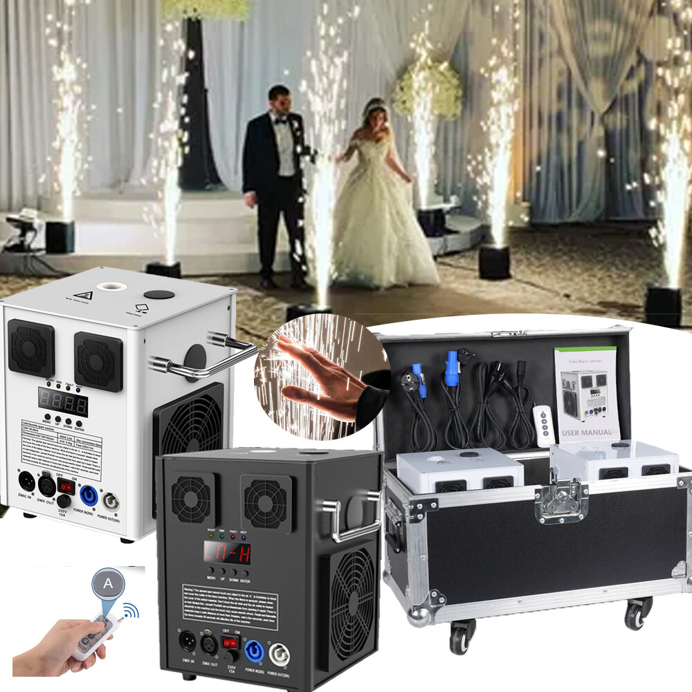 Large 700W Cold Spark Machine Firework Stage Effect DJ Event Party Wedding+Case