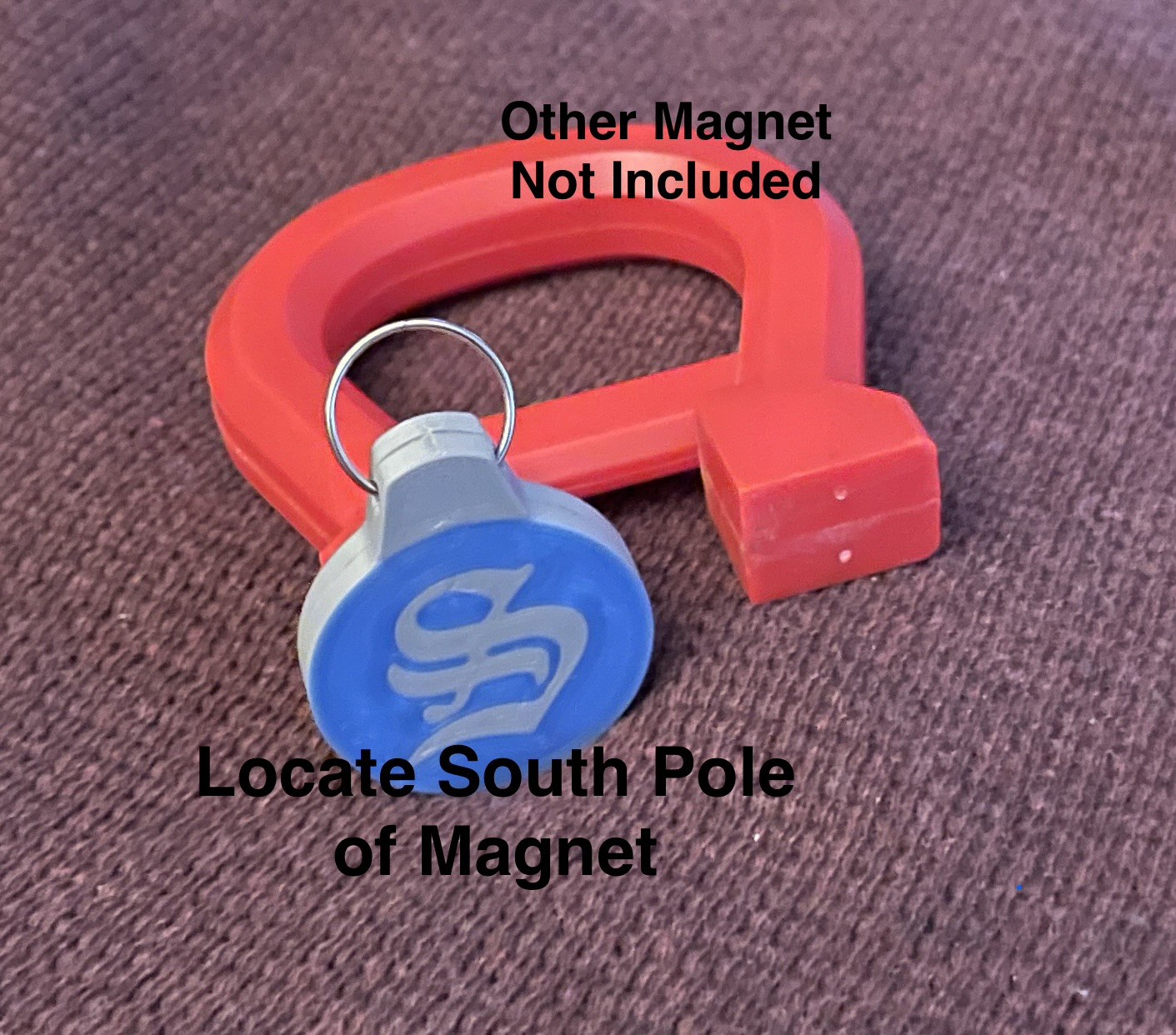 Magnetic Polarity Keychain North South Pole Identifier Tool PocketSize Work STEM