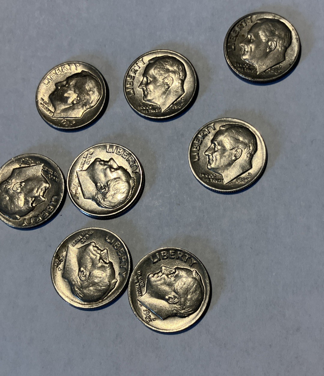 1985 D Roosevelt Dime Circulated You Receive One