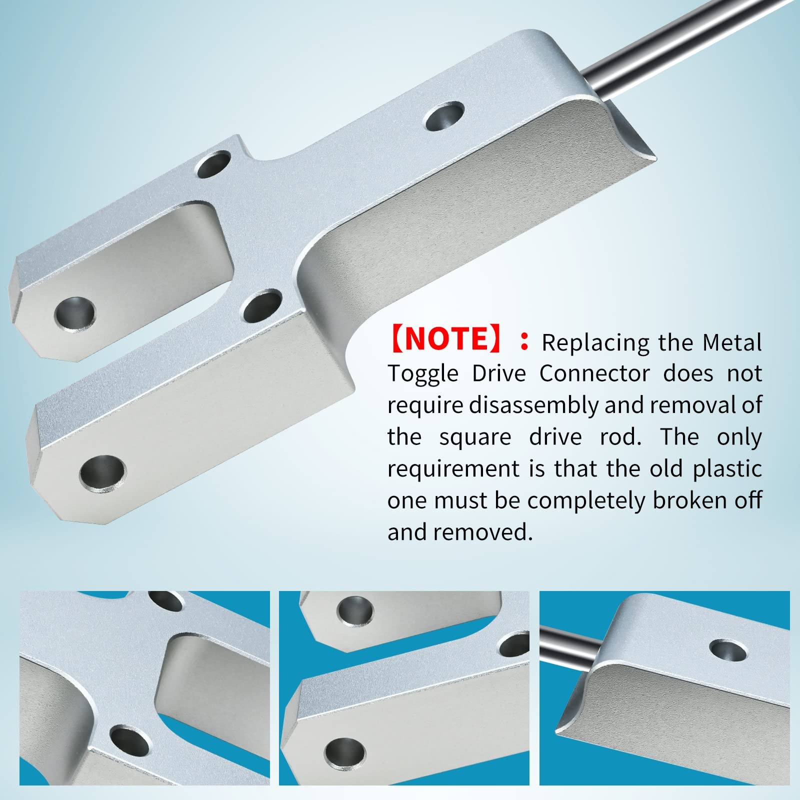 Vanshly Metal Toggle Drive Connector Compatible with NO, Silver