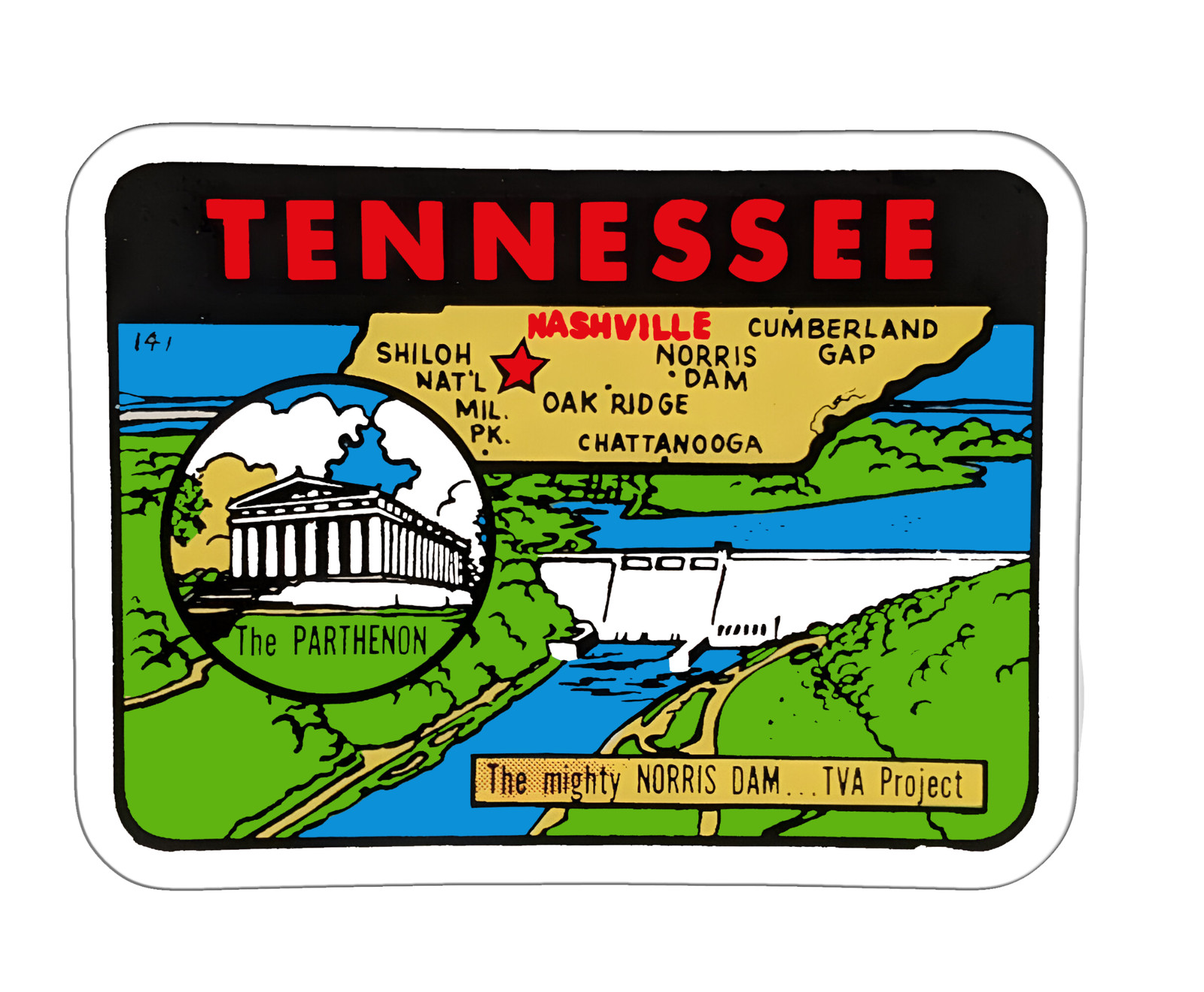 Tennessee Vintage Sticker Decal