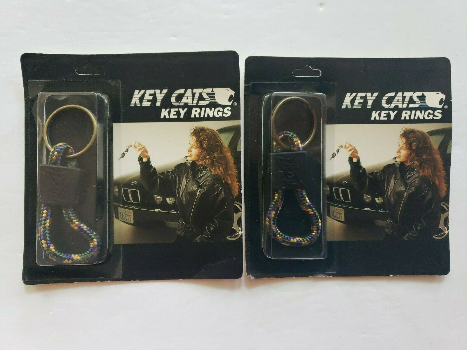 Vintage New EK Key Cats Retainers Sports Key Chain lot of 2 U177