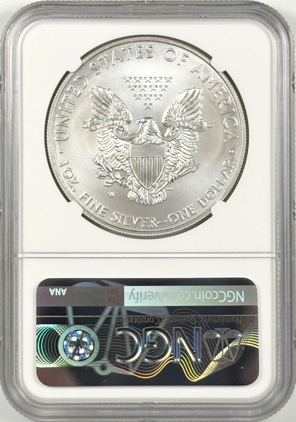 2011-W $1 BURNISHED SILVER EAGLE NGC MS70