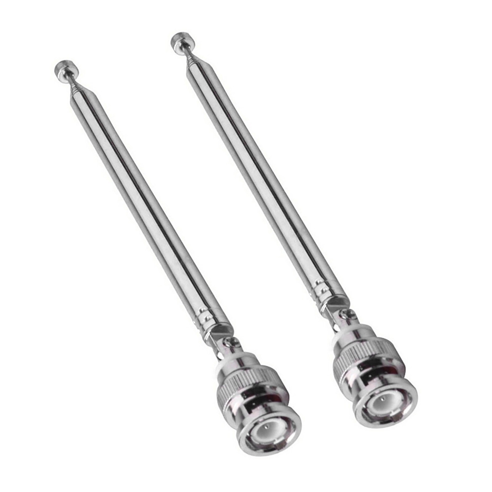 2Pcs 7 Sections VHF/UHF/AM/FM Telescopic Antenna BNC Male Connector Accessories
