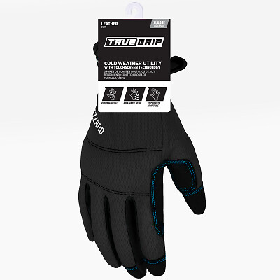 True Grip 98623-23 Winter Blizzard Gloves, 40G Thinsulate, Touchscreen