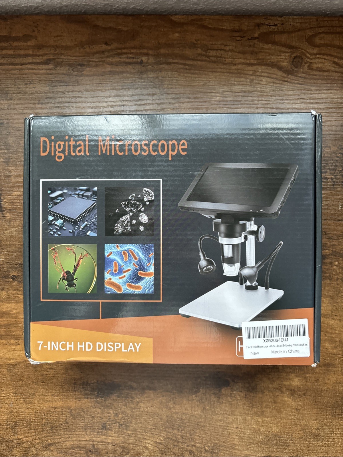 7” HD Digital Microscope LCD 12MP CMOS 1080P LED Soldering PCB DM9