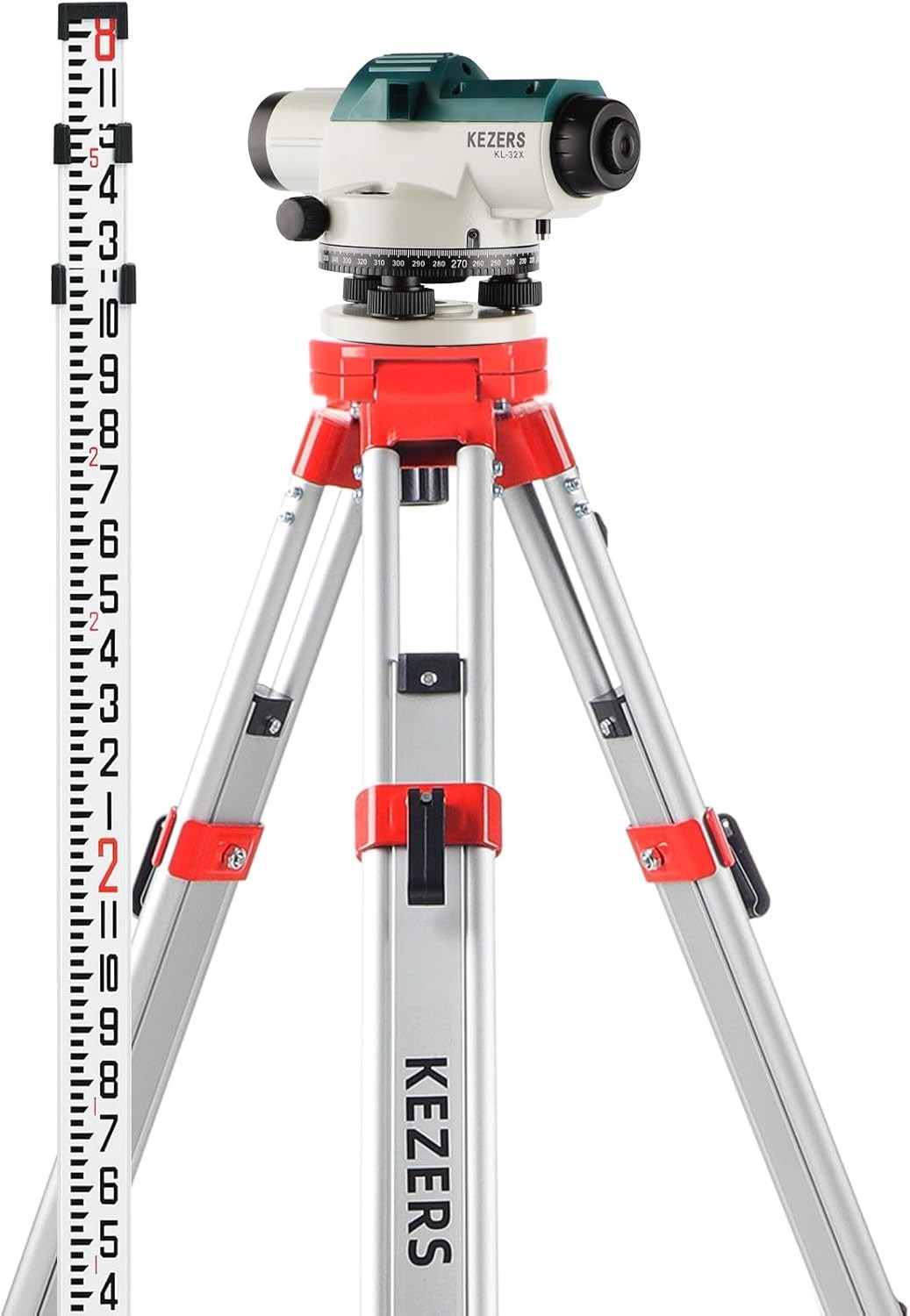KEZERS 32X Automatic Optical Level Kit Magnetic Dampened Compensator