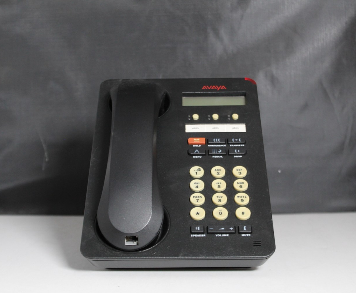 Lot of 5 Avaya 1603SW IP Office Phones w/ Handsets & Stands