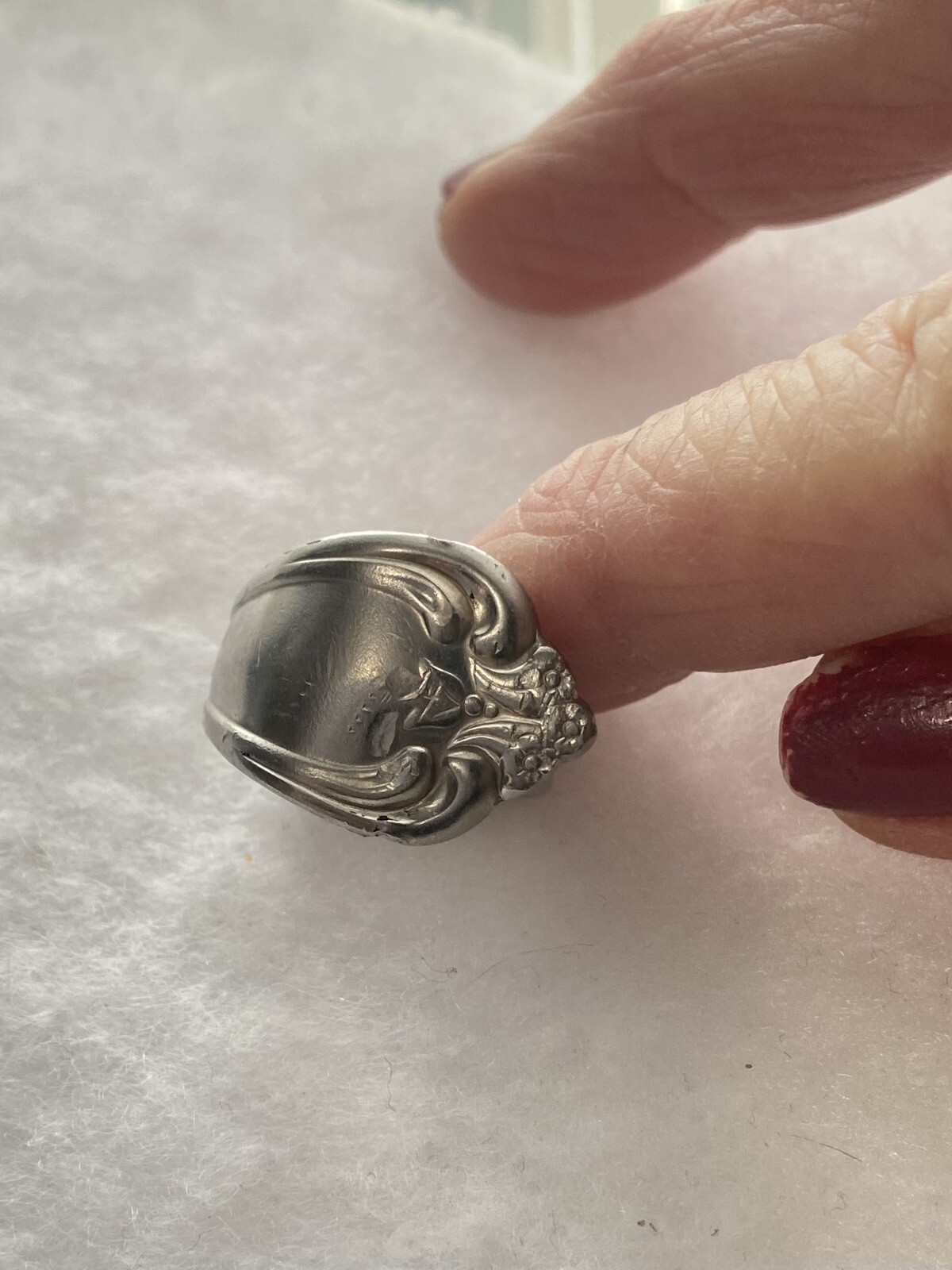 ONEIDA Handmade Spoon Ring from Vintage Flatware--Used