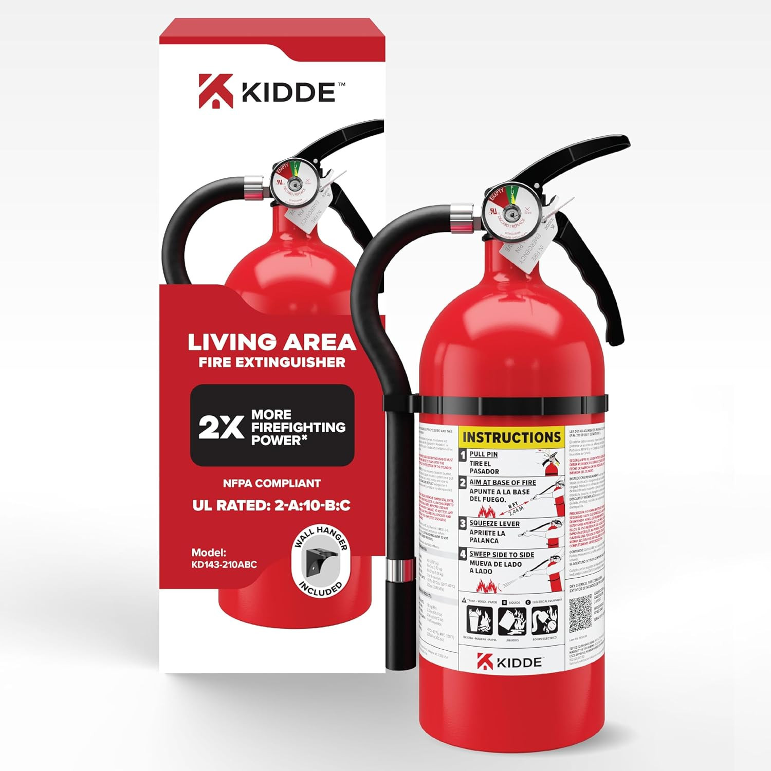 Fire Extinguisher for Home, for Residential and Living Area Use, 2A10BC