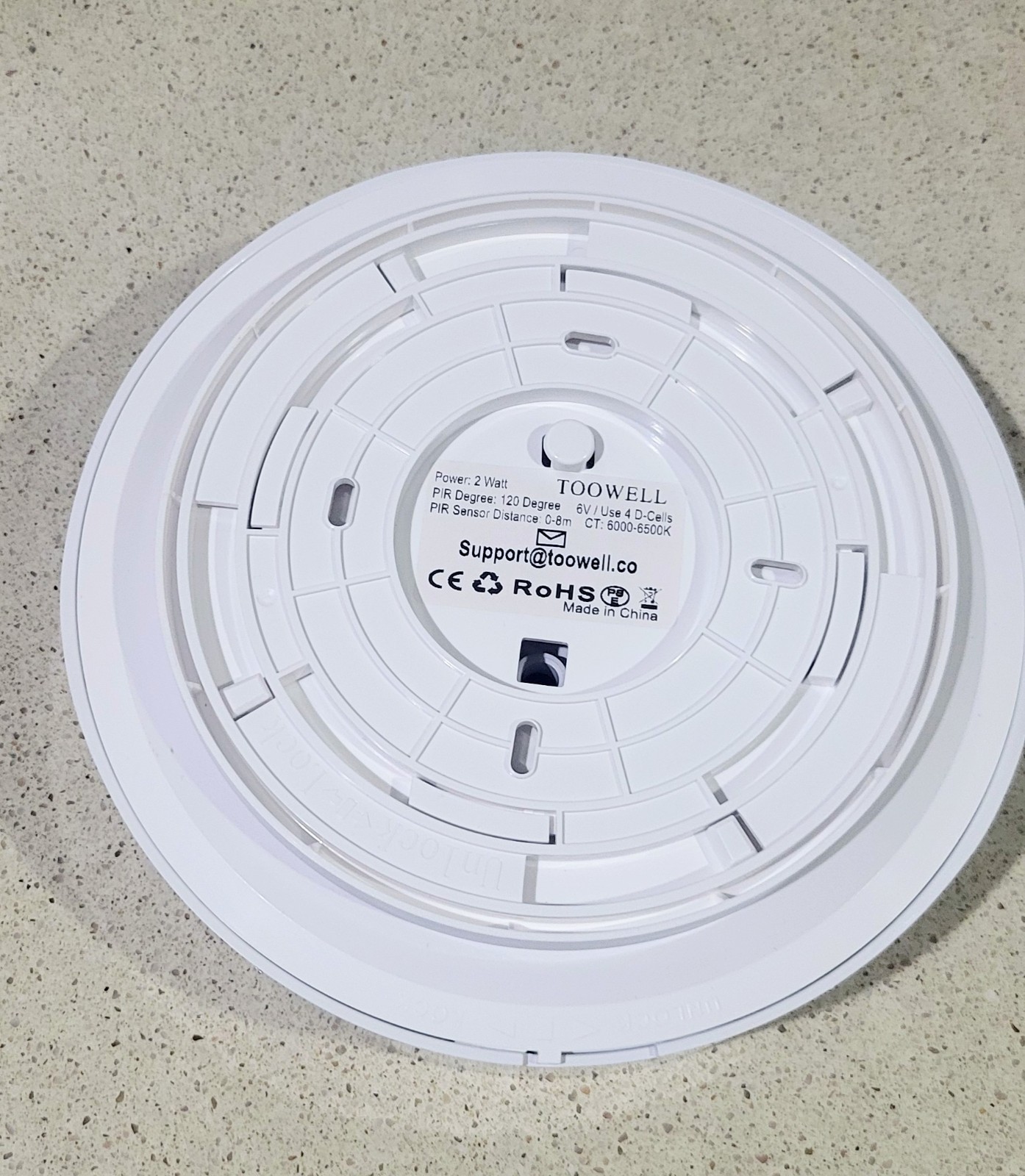 Toowell Minamalism Led Motion Sensor Ceiling Light Battery Operated 📌📌📌
