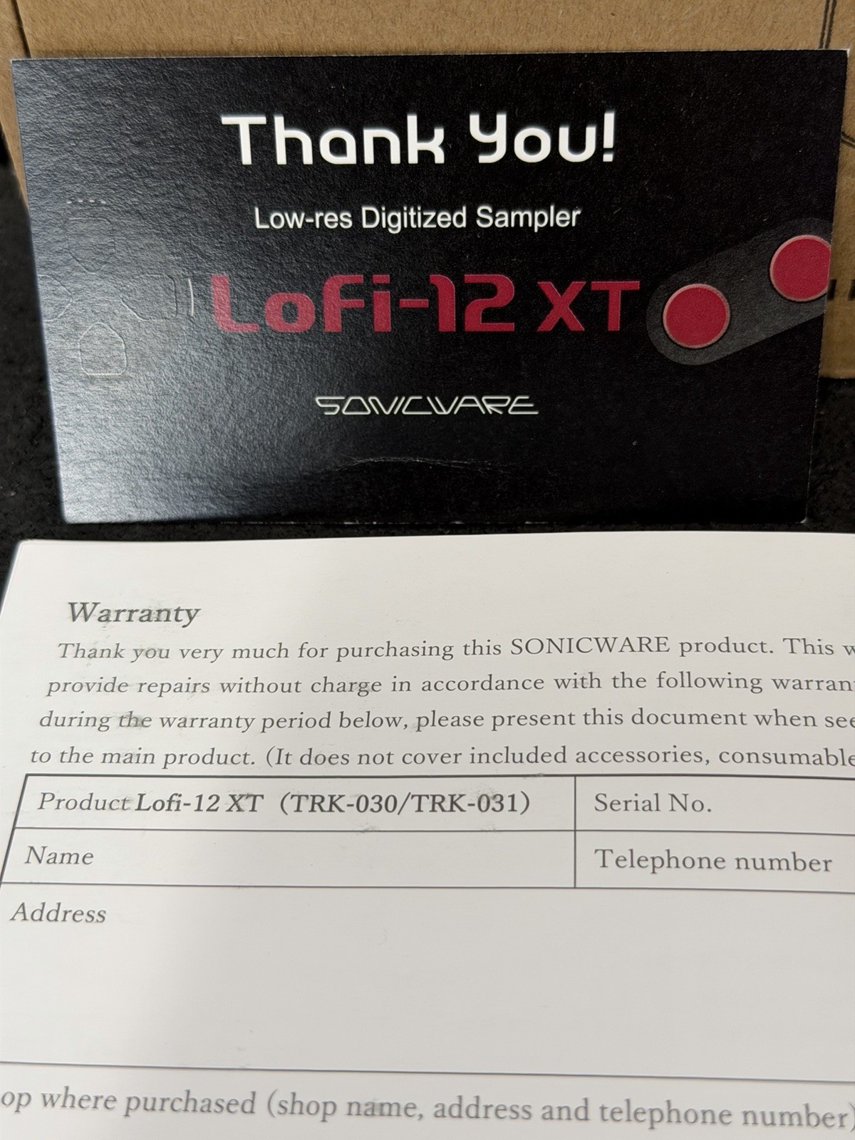🔥Sonicware Lofi-12 XT Low-Res Digitized Sampler - Black - NEW🔥
