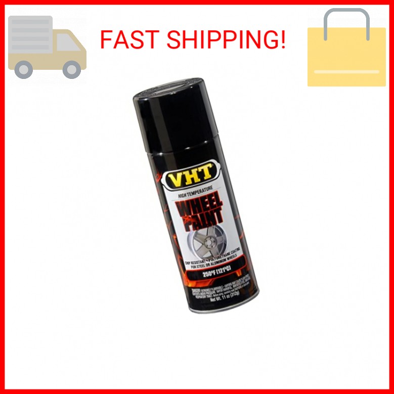 VHT SP187 High Temperature Wheel Paint – Gloss Black Spray Paint - 11 oz Aerosol