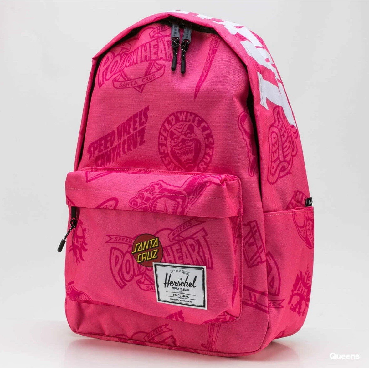 HERSCHEL x Santa Cruz Skateboards Speed Wheels Hot Pink XL Backpack Laptop Bag