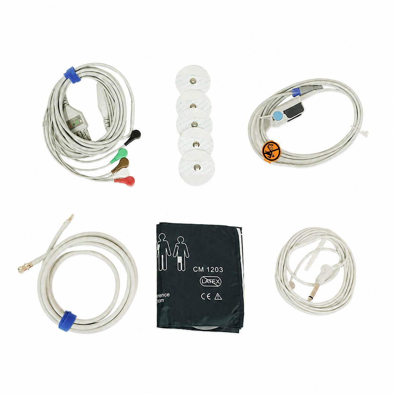 7" Touch ECG/NIBP/TEMP/RESP/SPO2/PR Accessories (excluding machine)